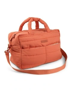 Quilted Changing Bag in Papaya