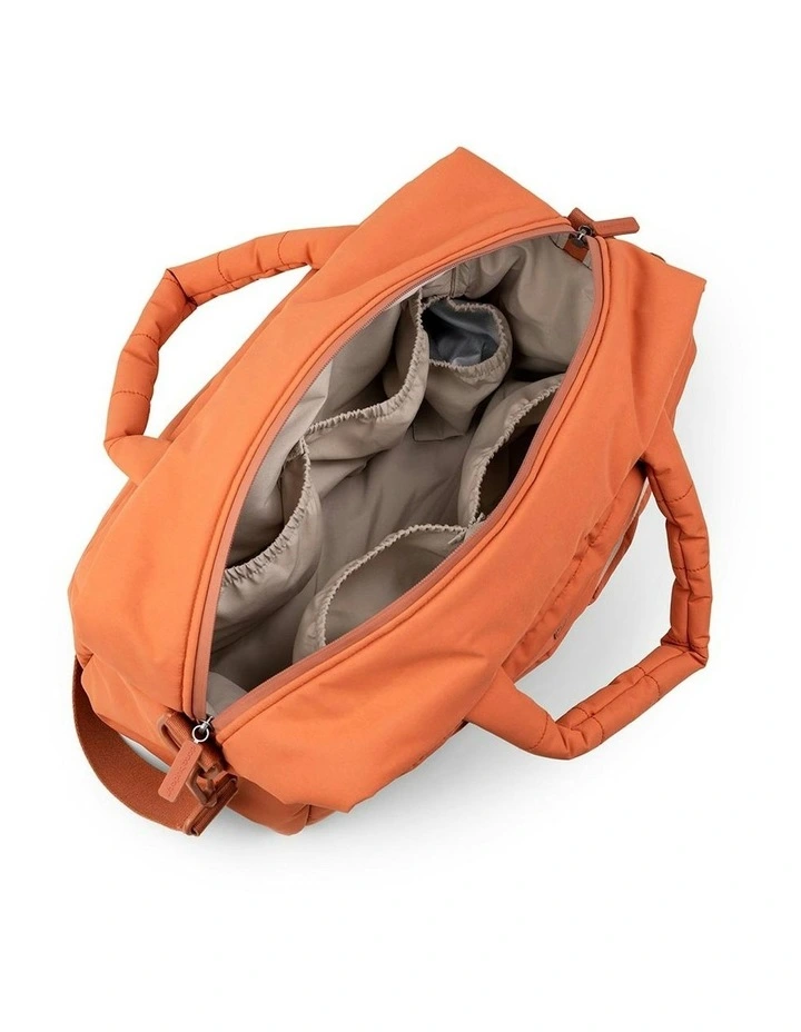 Quilted Changing Bag in Papaya image 5
