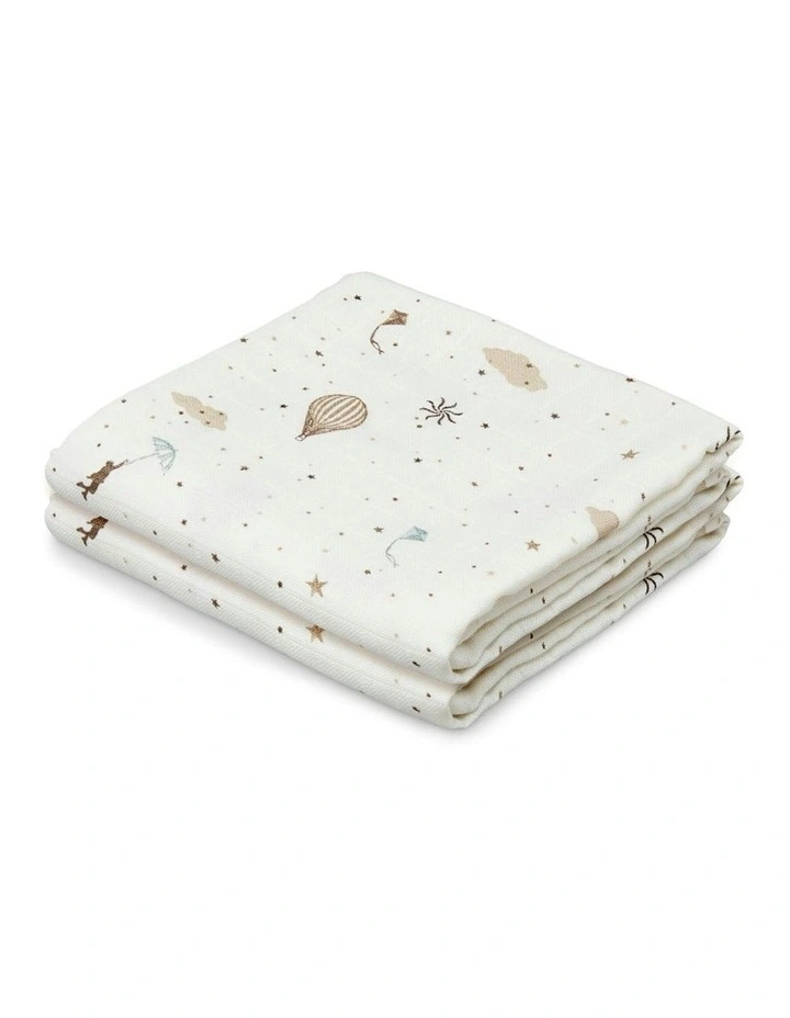 Muslin Cloth 2 Pack in Cream image 5