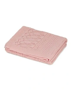 Pointelle Blanket in Sorbet