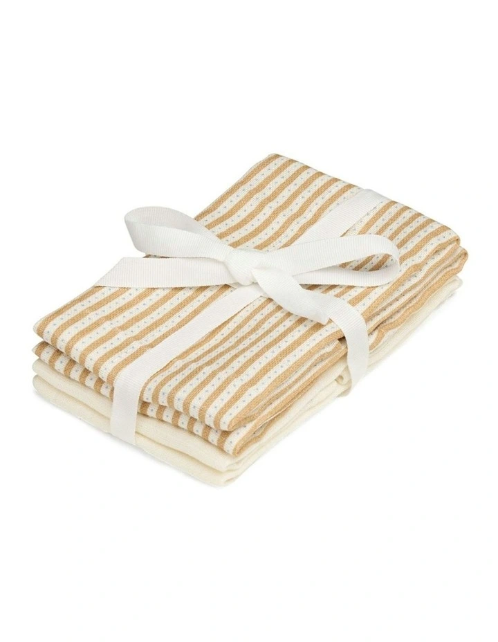 Berries Muslin Wash Cloth Pack Of 4 in Multi image 4