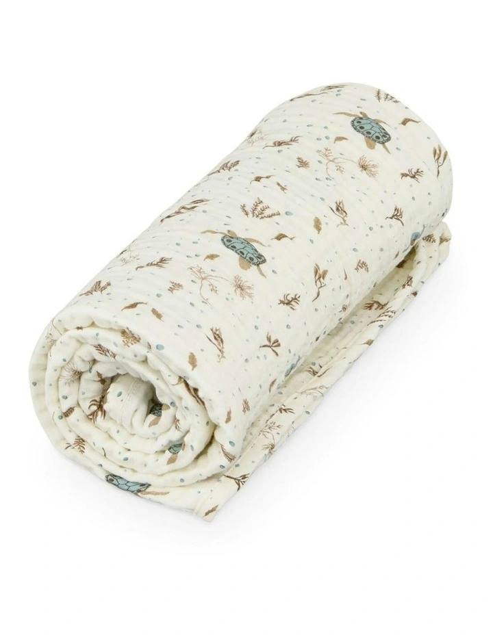Muslin Blanket in Wildflower Cream image 5