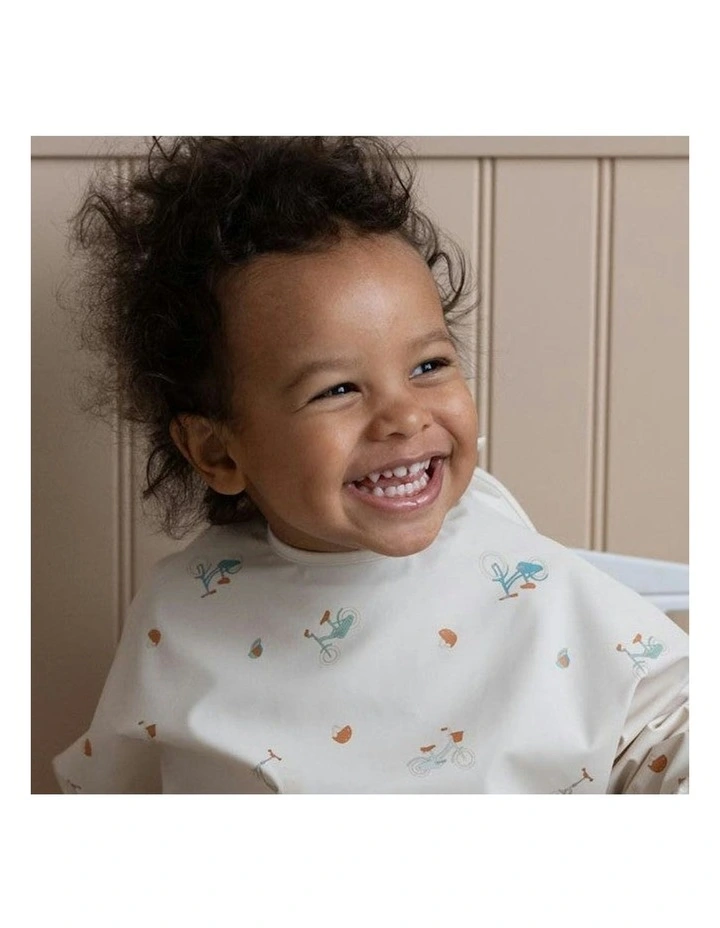 Sleeved Bib in Cream image 2