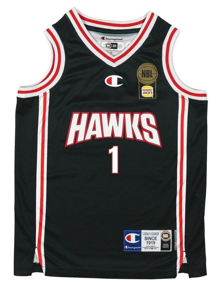 Tyler Harvey Illawarra Hawks 25/26 Youth Primary Jersey in Black image 2