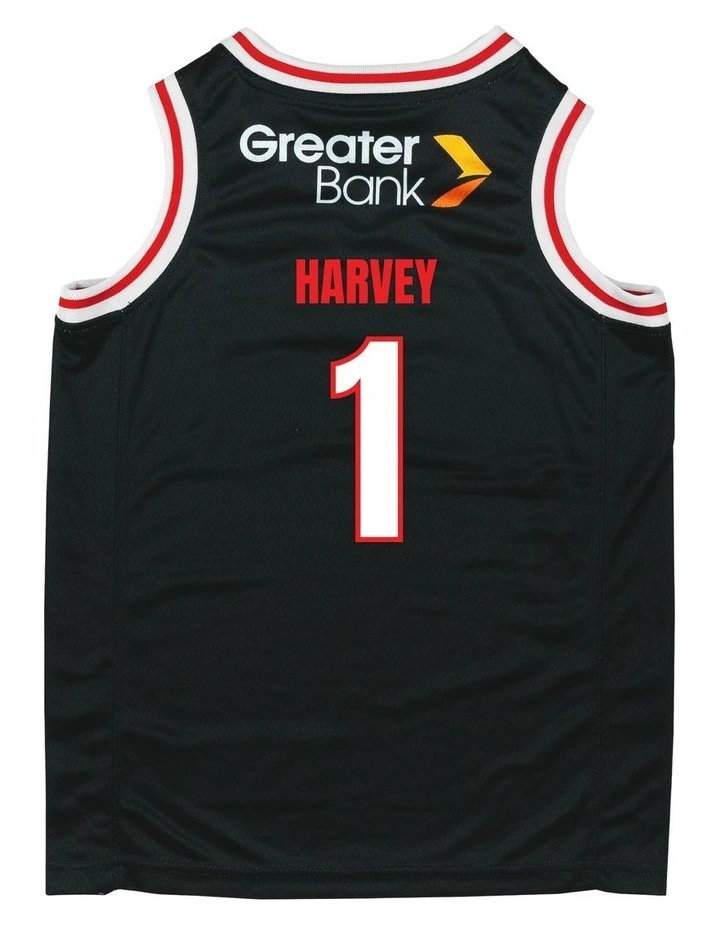 Tyler Harvey Illawarra Hawks 25/26 Youth Primary Jersey in Black image 3