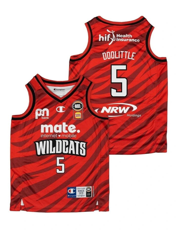 Kristian Doolittle Perth Wildcats 25/26 Youth Primary Jersey in Red image 1