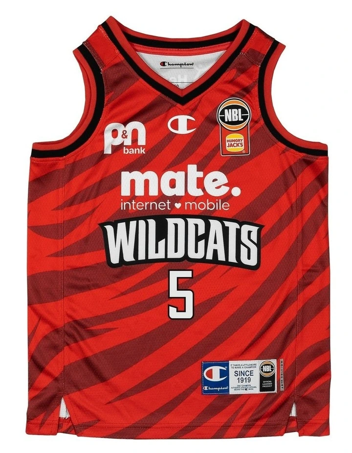 Kristian Doolittle Perth Wildcats 25/26 Youth Primary Jersey in Red image 2