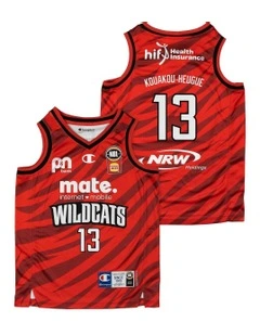 Noa Kouakou-Heugue Perth Wildcats 25/26 Youth Primary Jersey in Red