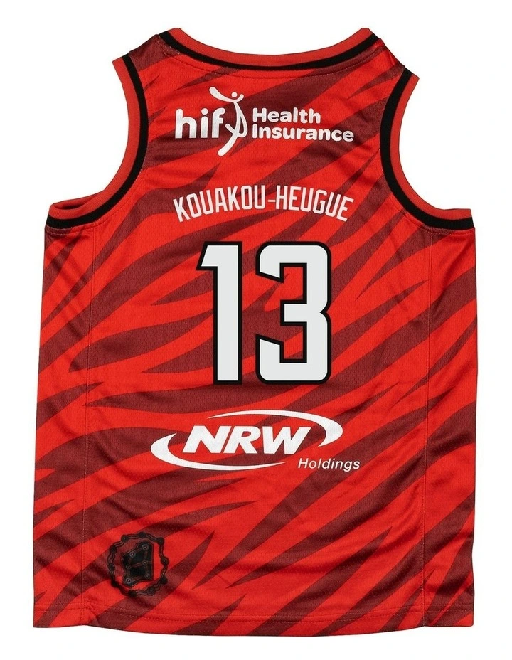 Noa Kouakou-Heugue Perth Wildcats 25/26 Youth Primary Jersey in Red image 3
