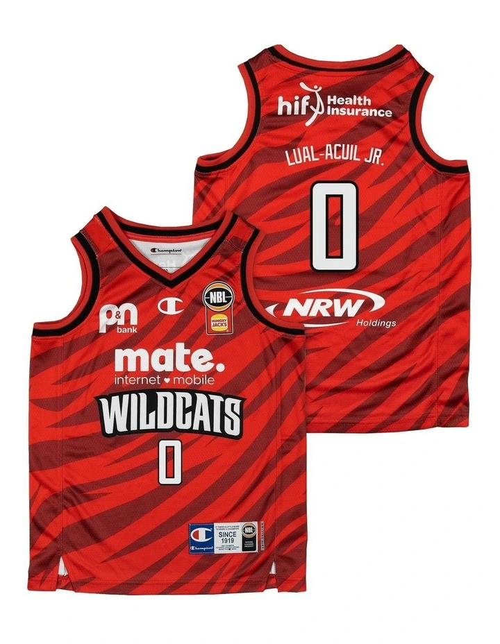 Perth Wildcats 25/26 Youth Primary Jersey Jo Lual-Acuil in Red image 1