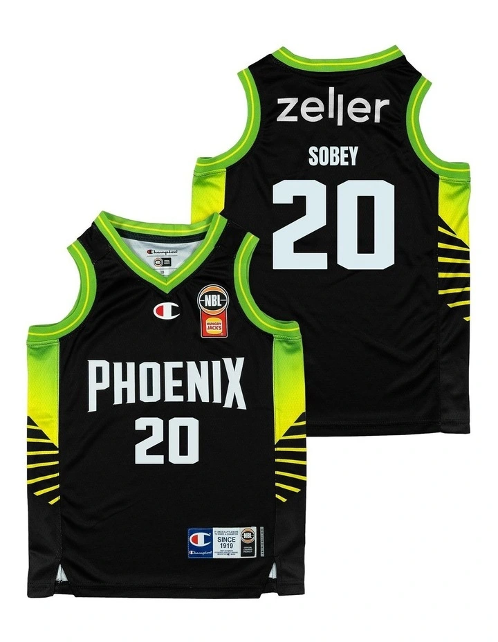 S.E. Melbourne Phoenix 25/26 Youth Primary Jersey Nathan Sobey in Black image 1