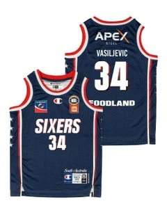 Adelaide 36ers 25/26 Youth Primary Jersey DJ Vasiljevic in Blue