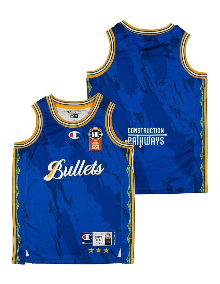 Brisbane Bullets 25/26 Youth Primary Jersey in Blue image 1