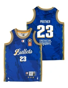 Brisbane Bullets 25/26 Youth Primary Jersey Casey Prather in Blue