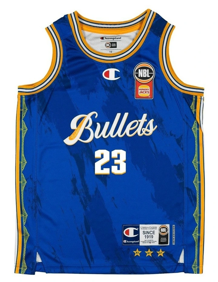 Brisbane Bullets 25/26 Youth Primary Jersey Casey Prather in Blue image 2