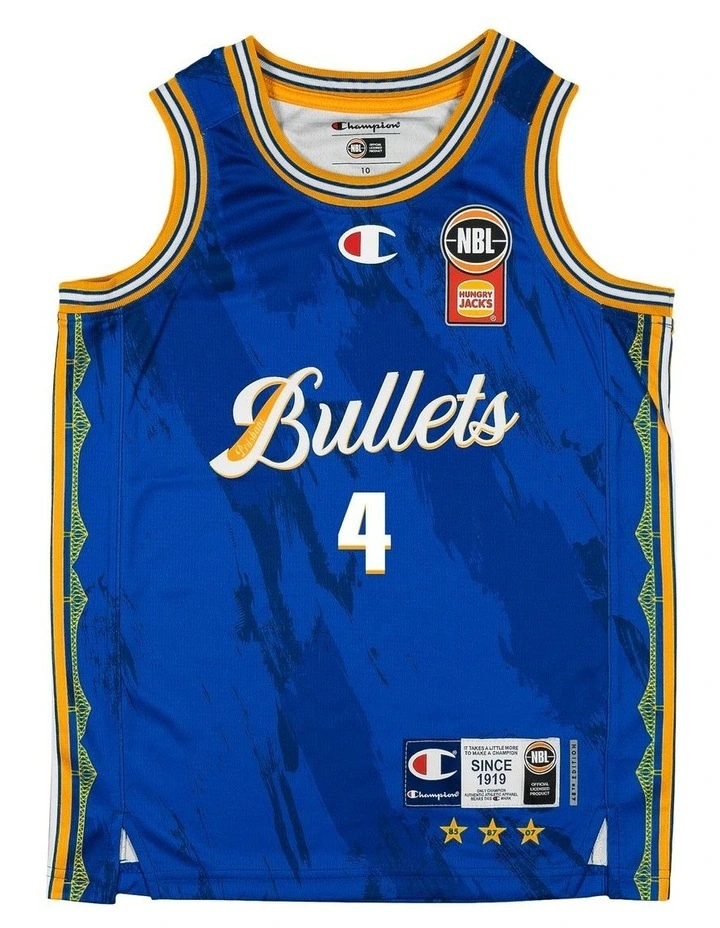 Brisbane Bullets 25/26 Youth Primary Jersey Alex Ducas in Blue image 2
