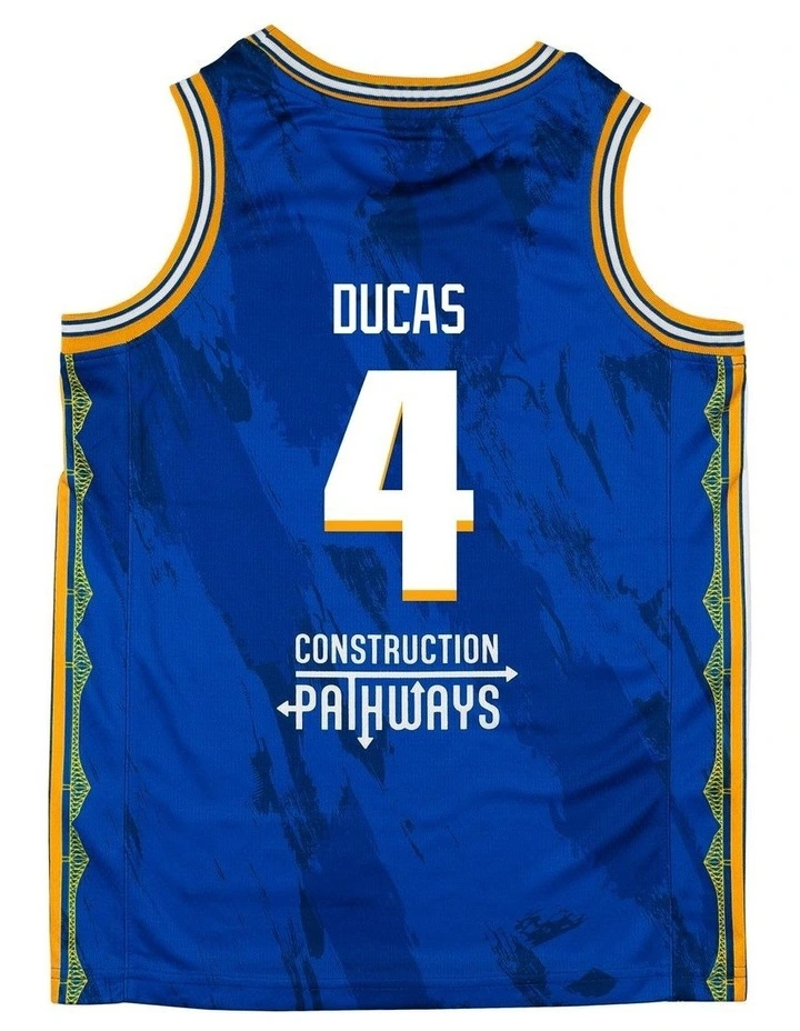Brisbane Bullets 25/26 Youth Primary Jersey Alex Ducas in Blue image 3