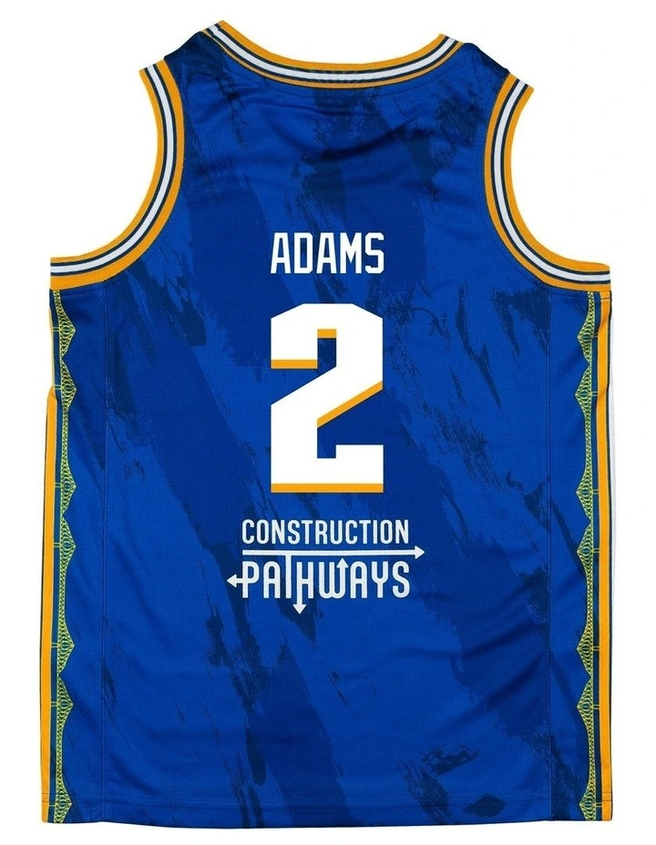 Brisbane Bullets 25/26 Youth Primary Jersey Jaylen Adams in Blue image 3