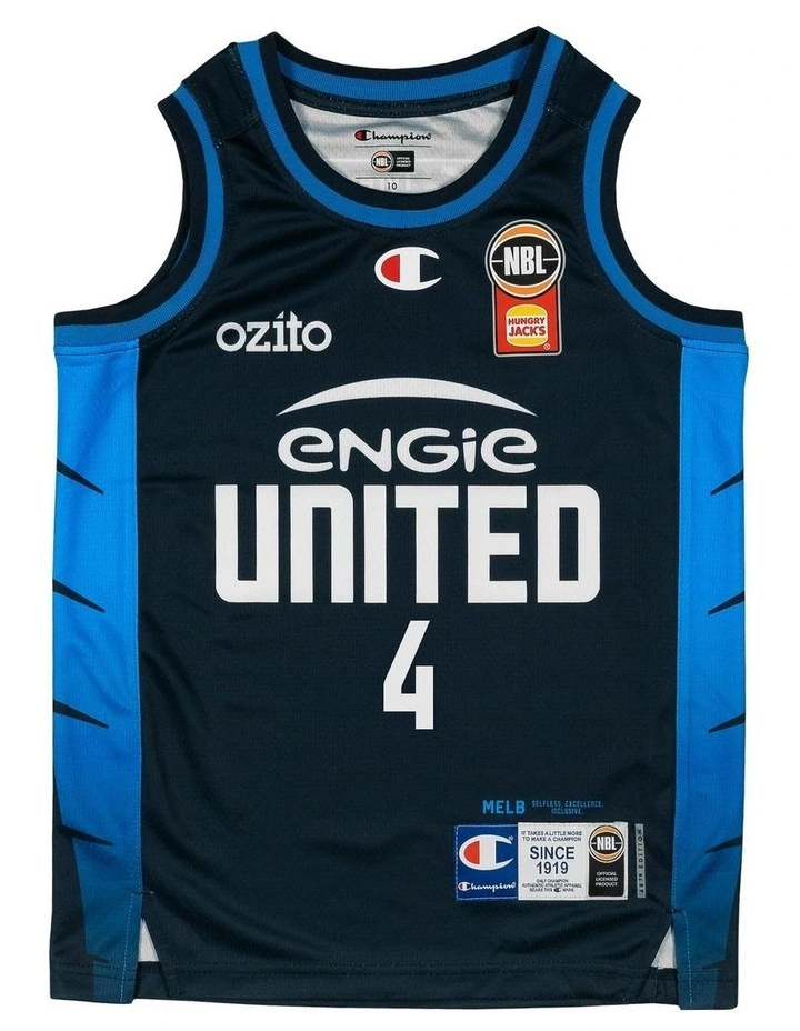 Melbourne United 25/26 Youth Primary Jersey Dash Daniels in Black image 2