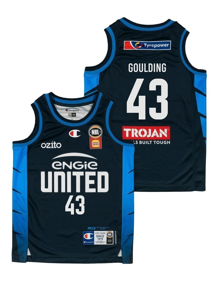 Melbourne United 25/26 Youth Primary Jersey Chris Goulding in Black image 1
