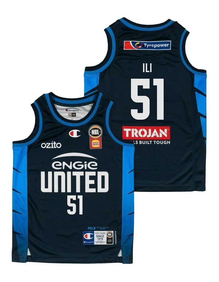 Melbourne United 25/26 Youth Primary Jersey Shea Ili in Black image 1