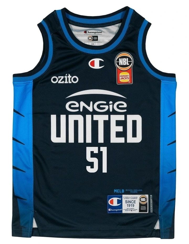Melbourne United 25/26 Youth Primary Jersey Shea Ili in Black image 2