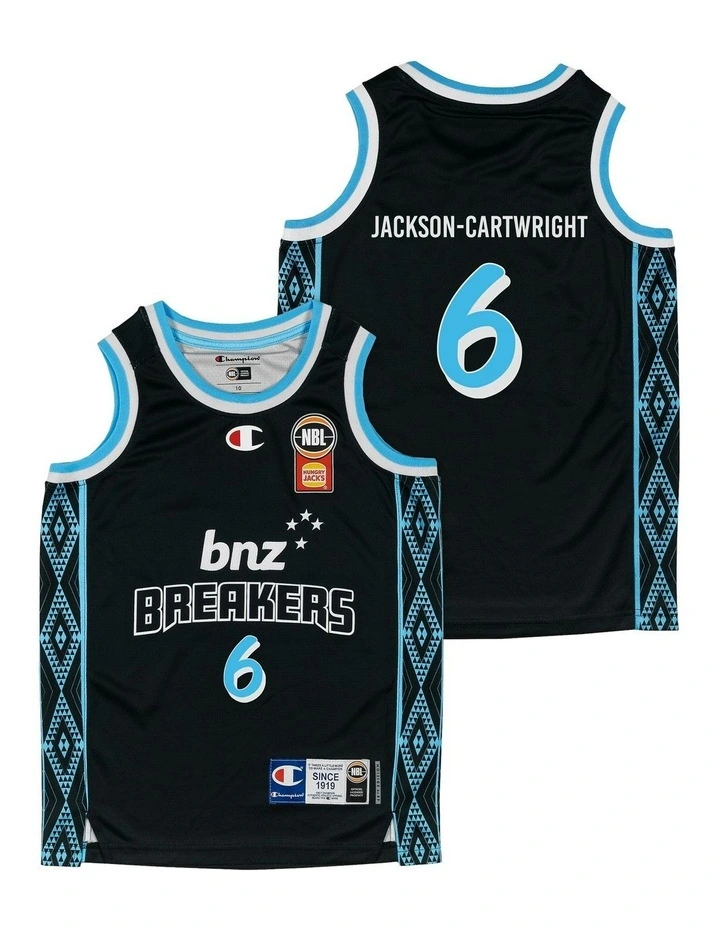 New Zealand Breakers 25/26 Youth Primary Jersey Parker Jackson-Cartwright in Black image 1