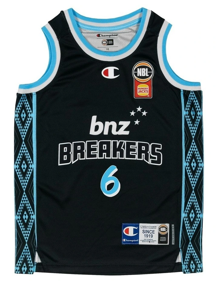 New Zealand Breakers 25/26 Youth Primary Jersey Parker Jackson-Cartwright in Black image 2
