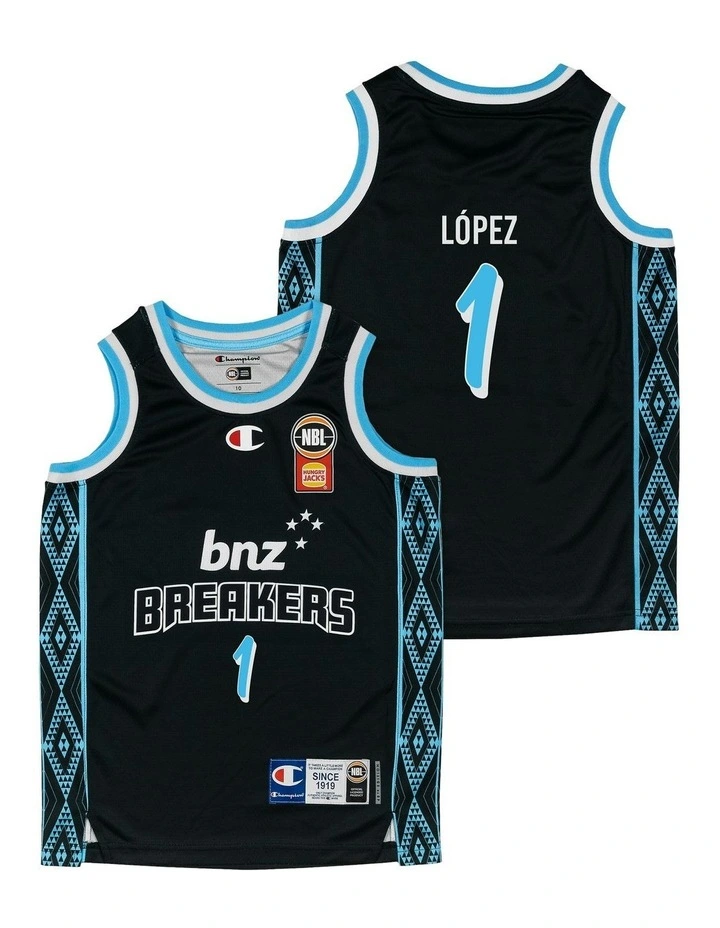 New Zealand Breakers 25/26 Youth Primary Jersey in Karim Lopez image 1