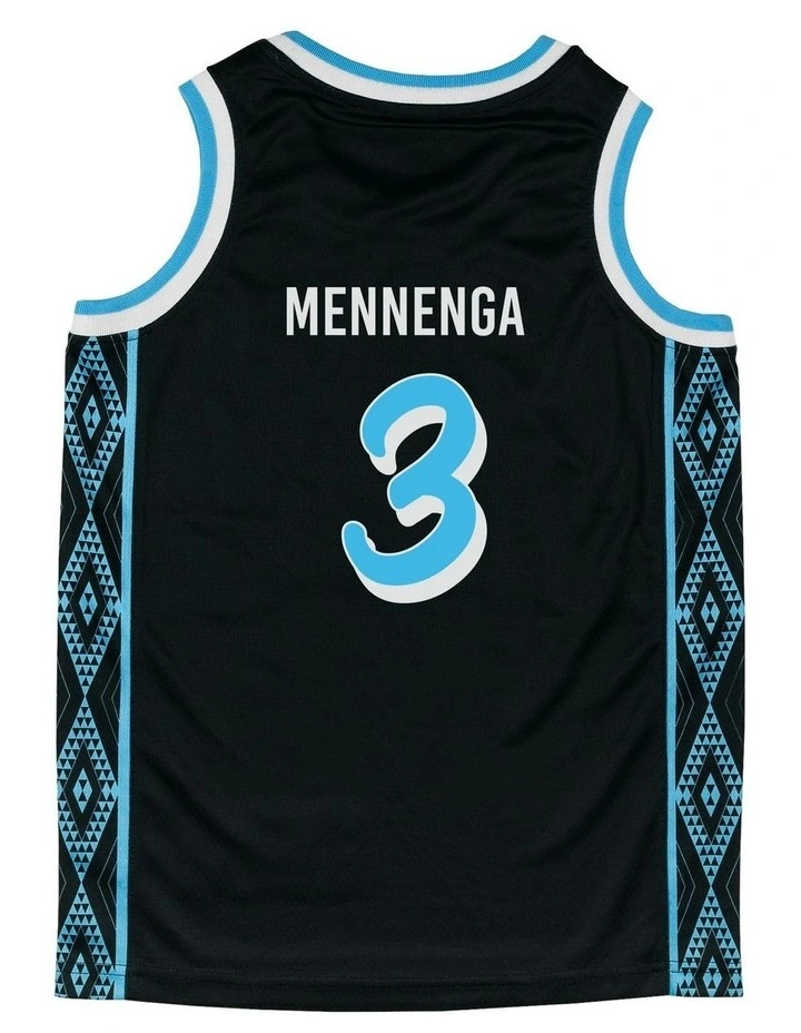 New Zealand Breakers 25/26 Youth Primary Jersey Sam Mennenga in Black image 3