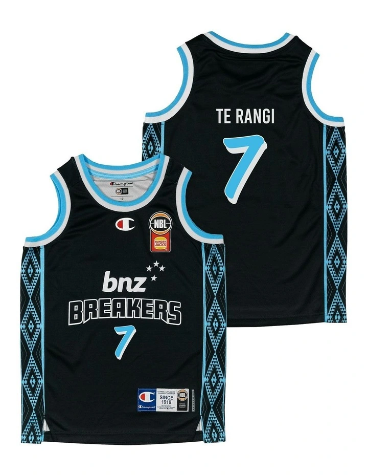 New Zealand Breakers 25/26 Youth Primary Jersey Reuben Te Rangi in Blue image 1