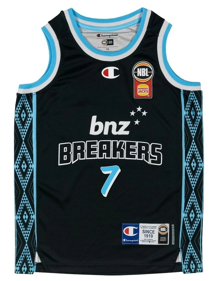New Zealand Breakers 25/26 Youth Primary Jersey Reuben Te Rangi in Blue image 2