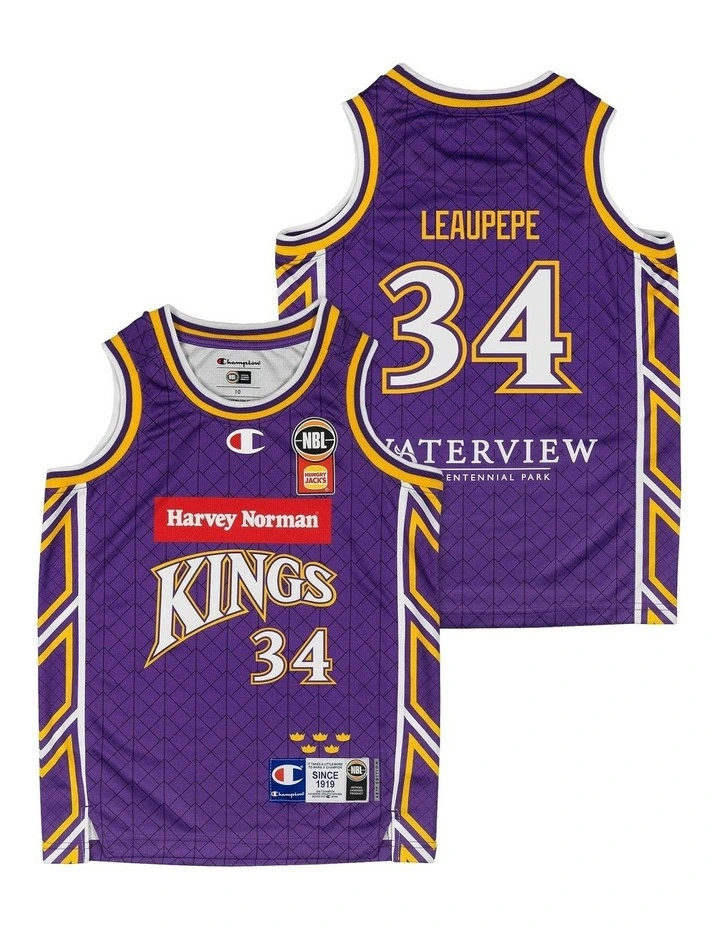 Sydney Kings 25/26 Youth Primary Jersey Keli Leaupepe in Purple image 1