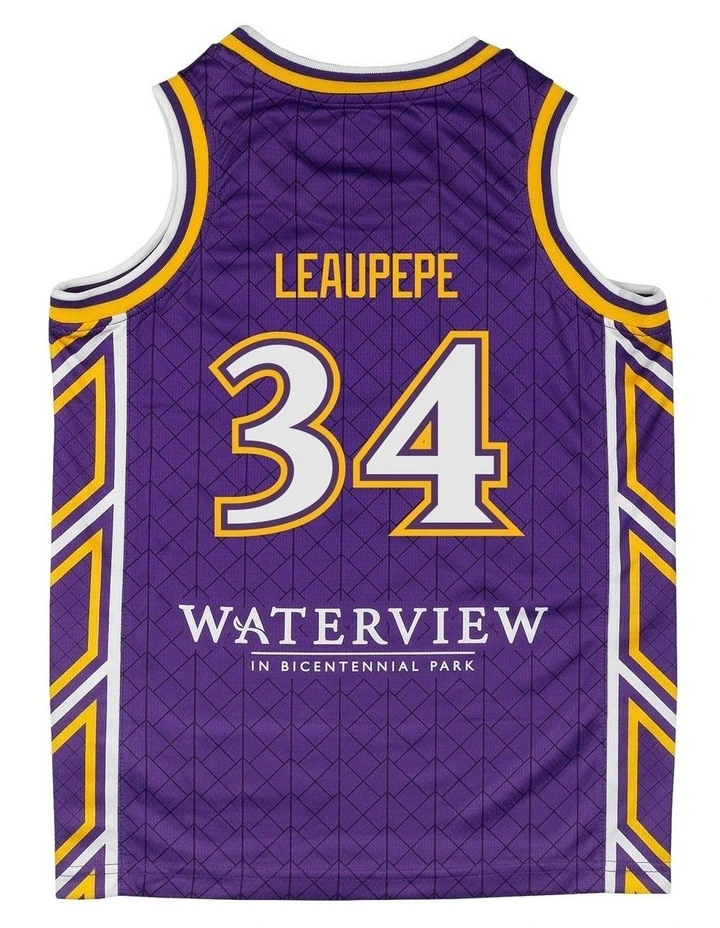 Sydney Kings 25/26 Youth Primary Jersey Keli Leaupepe in Purple image 3
