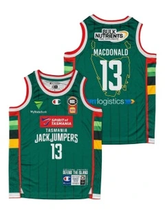 Tasmania JackJumpers 25/26 Youth Primary Jersey Sean Macdonald in Green