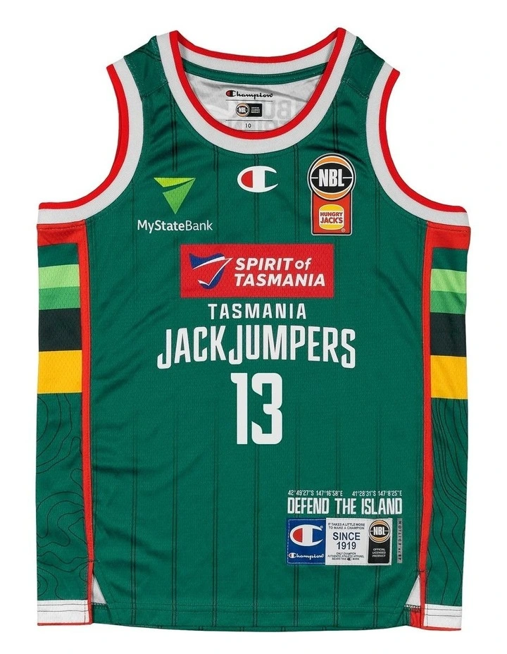 Tasmania JackJumpers 25/26 Youth Primary Jersey Sean Macdonald in Green image 2