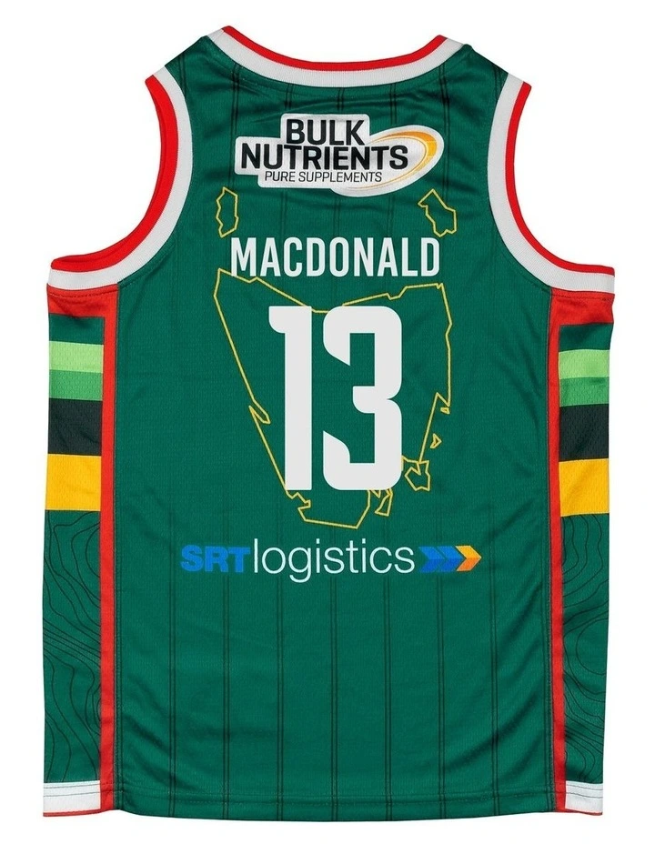 Tasmania JackJumpers 25/26 Youth Primary Jersey Sean Macdonald in Green image 3