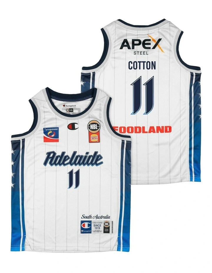 Adelaide 36ers 25/26 Youth Alternate Jersey in White image 1