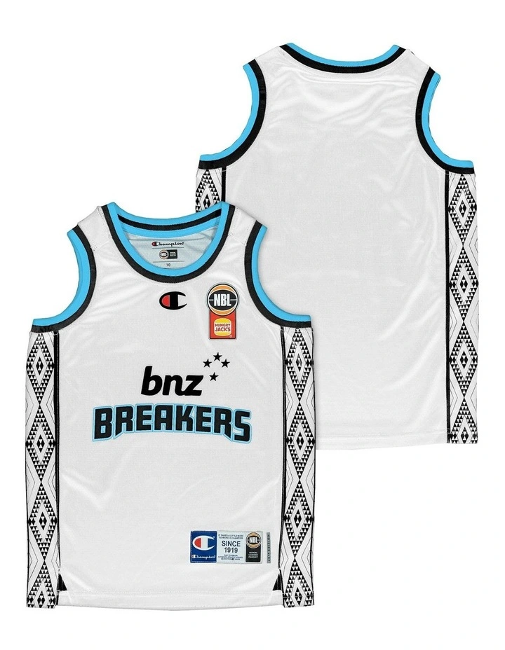 New Zealand Breakers 25/26 Youth Alternate Jersey in White image 1