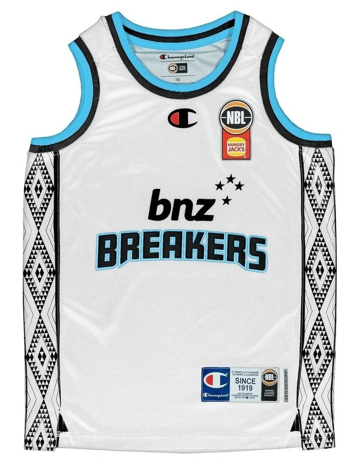 New Zealand Breakers 25/26 Youth Alternate Jersey in White image 2