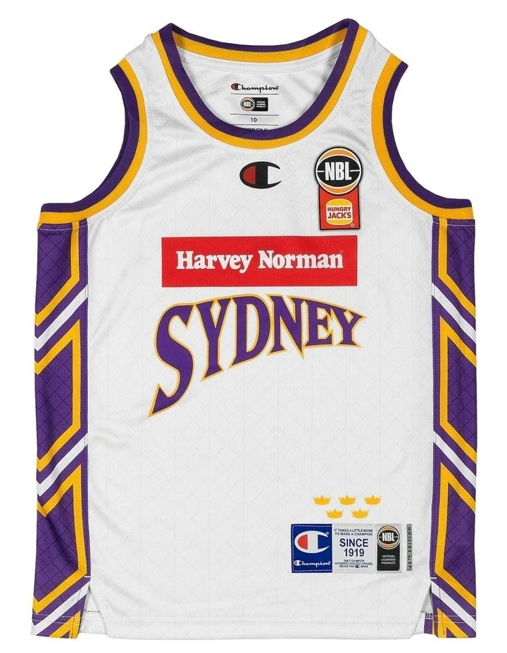 Sydney Kings 25/26 Youth Alternate Jersey in White image 2