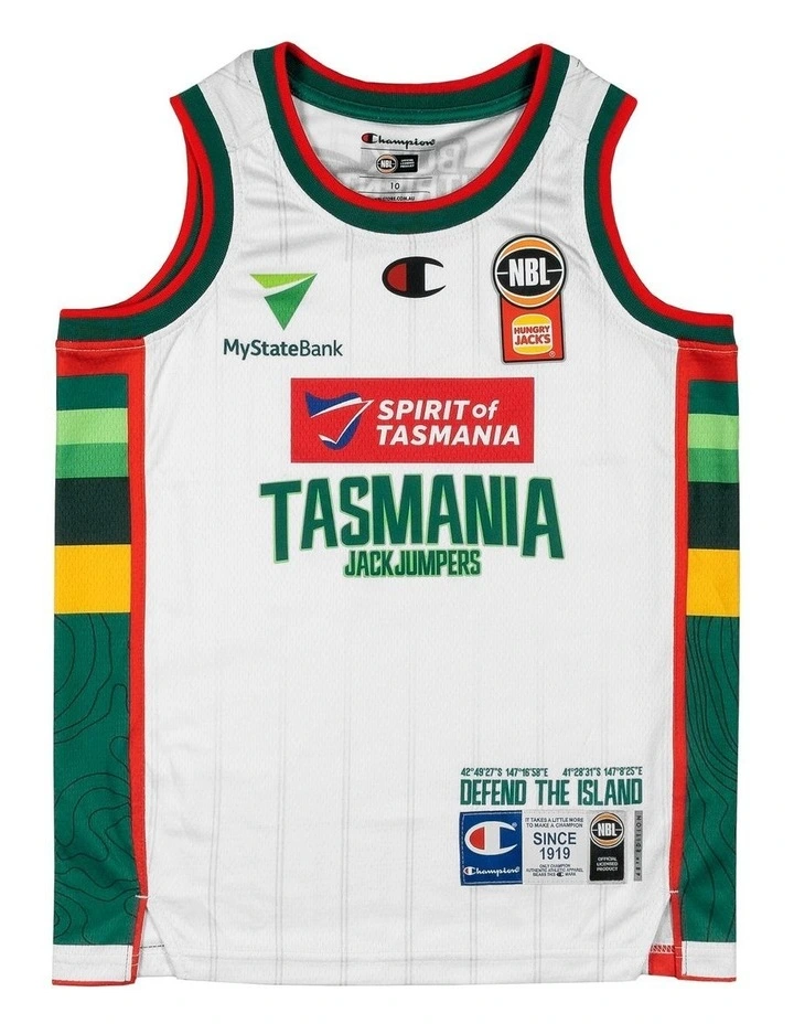Tasmania JackJumpers 25/26 Youth Alternate Jersey in White image 2