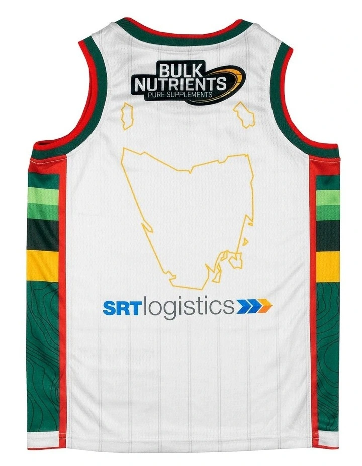 Tasmania JackJumpers 25/26 Youth Alternate Jersey in White image 3
