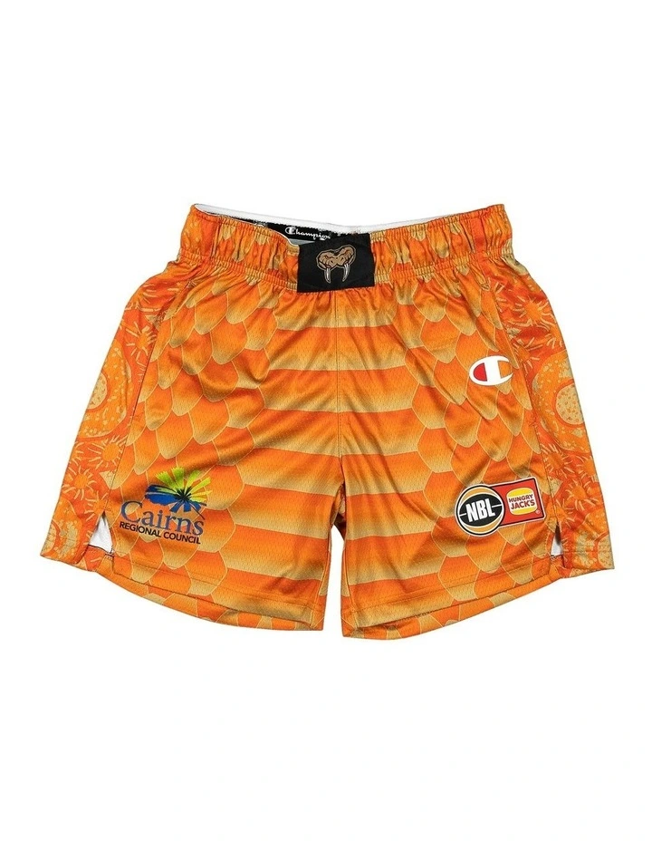 Cairns Taipans 25/26 Youth Primary Shorts in Orange image 3