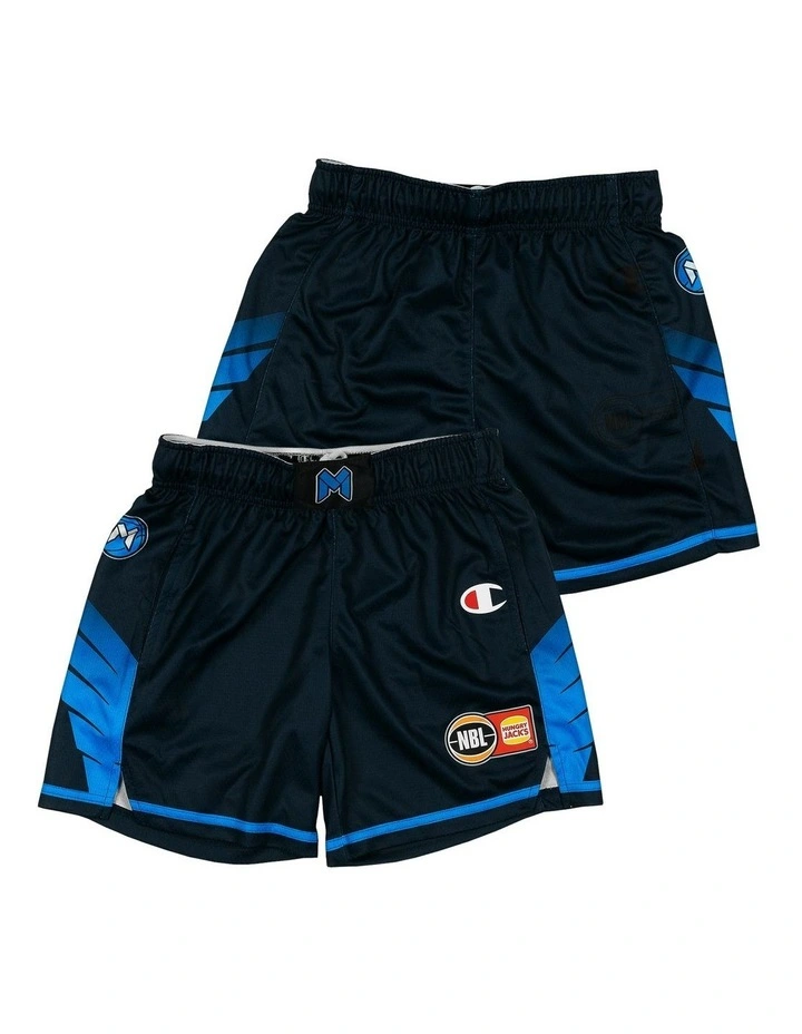 Melbourne United 25/26 Youth Primary Shorts in Navy image 3