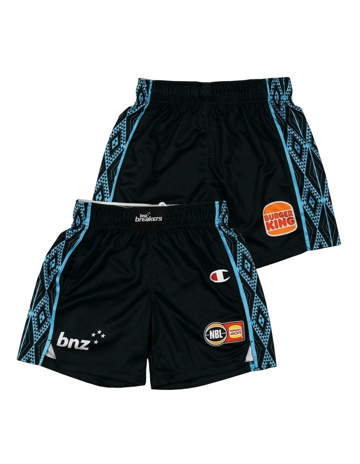 New Zealand Breakers 25/26 Youth Primary Shorts in Black image 3