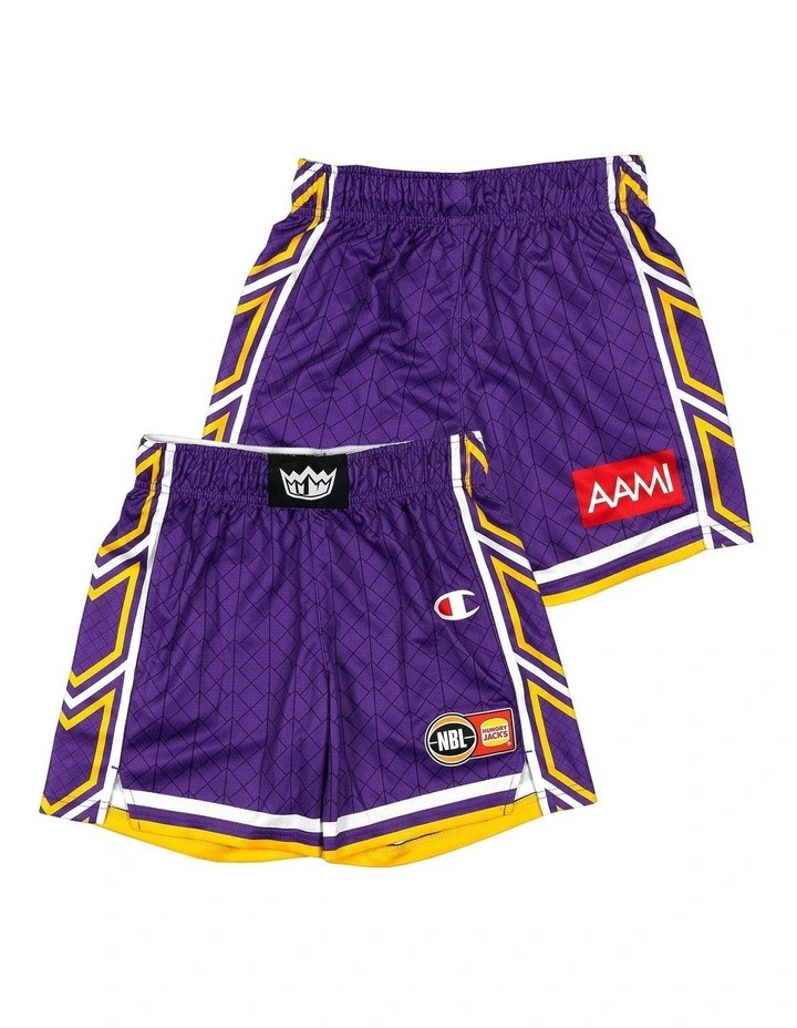 Sydney Kings 25/26 Youth Primary Shorts in Purple image 3