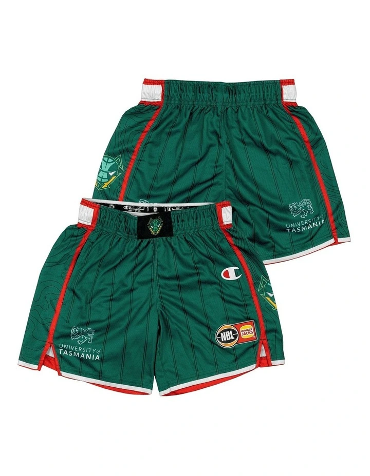 Tasmania JackJumpers 25/26 Youth Primary Shorts in Green image 3