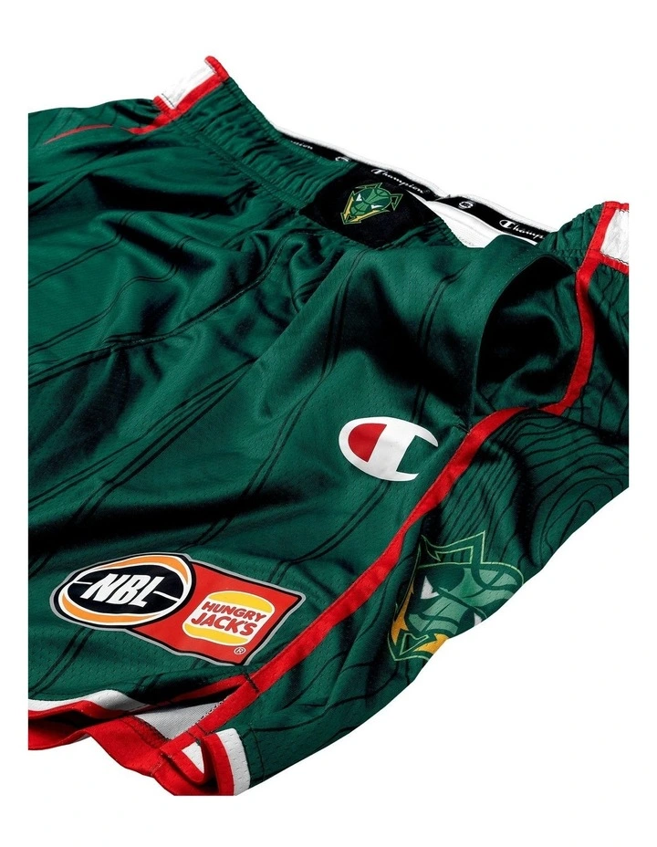 Tasmania JackJumpers 25/26 Youth Primary Shorts in Green image 4