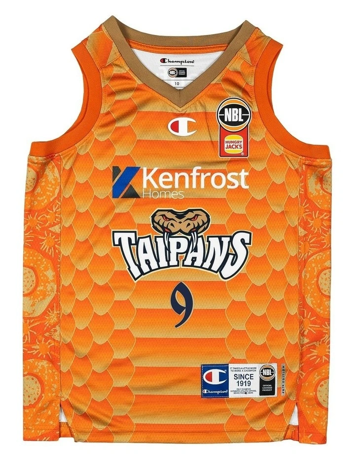 Cairns Taipans 25/26 Youth Primary Jersey Jack McVeigh Tank in Orange image 2